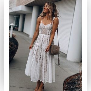 Self Portrait
Lace Panel Midi Dress